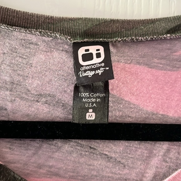 Alternative Pink and Green Camouflage Aggies Tee - Picture 3 of 4